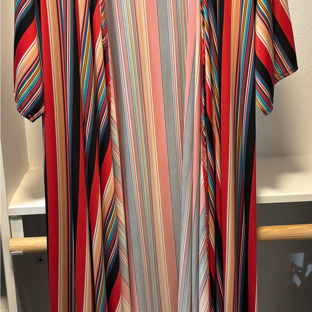 Colorful Striped Boutique Duster
